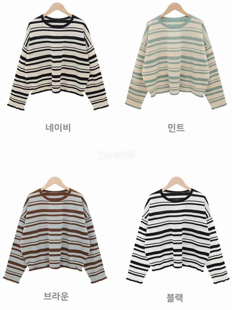 Tahiti - Korean Women Fashion - #pursuepretty - Puring Stripes Tee