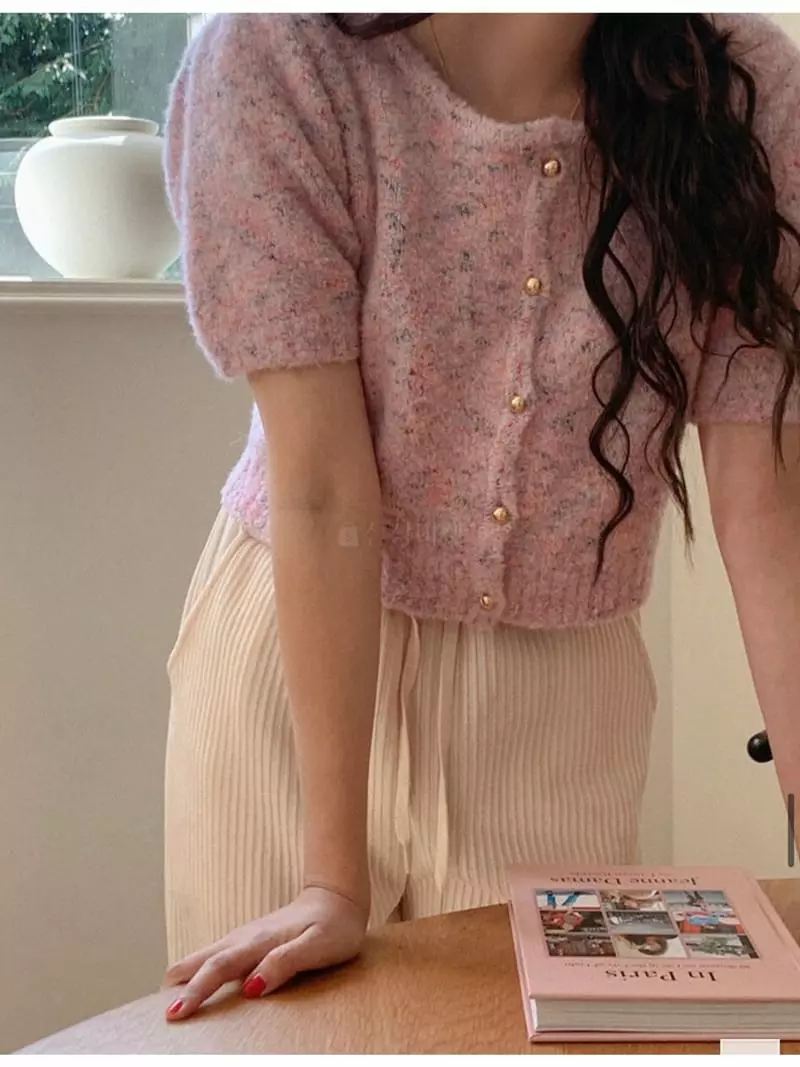 Tahiti - Korean Women Fashion - #pursuepretty - Ppoyong Puff Cardigan - 8