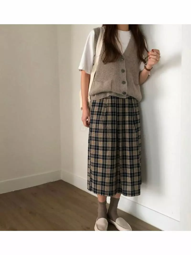 Tahiti - Korean Women Fashion - #pursuepretty - Masion Check Skirt