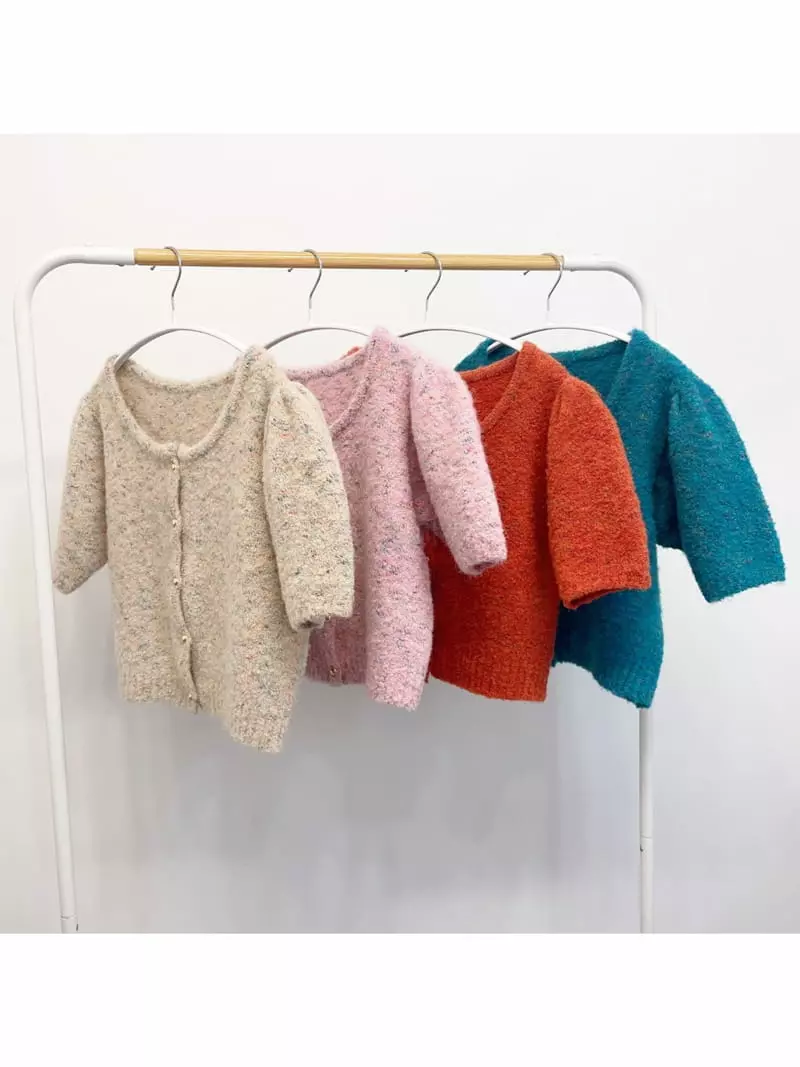 Tahiti - Korean Women Fashion - #restrostyle - Ppoyong Puff Cardigan - 9