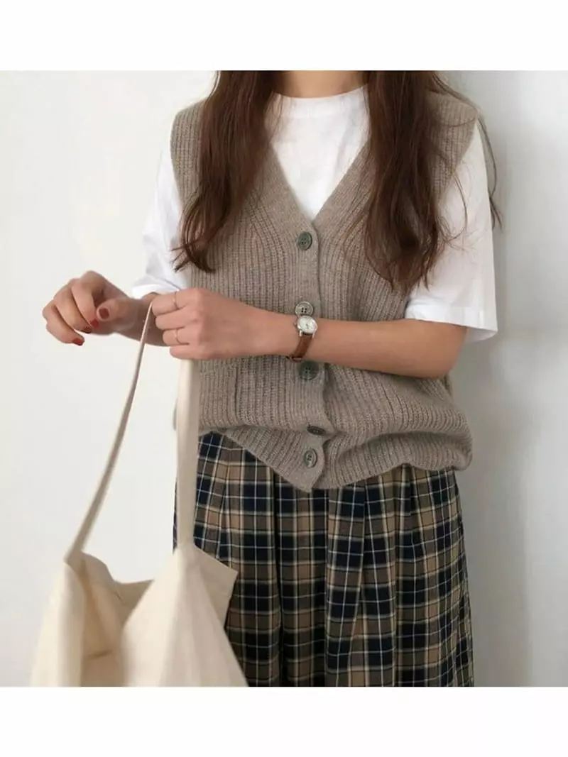 Tahiti - Korean Women Fashion - #restrostyle - Masion Check Skirt - 2