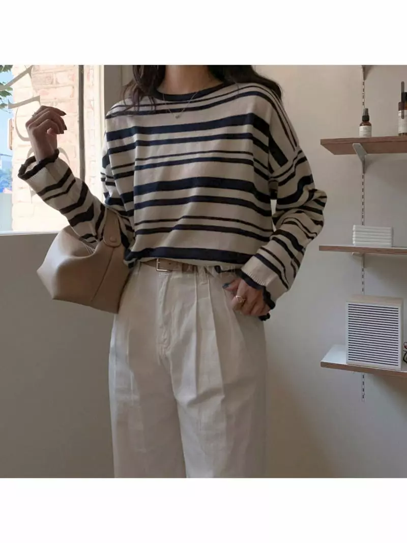 Tahiti - Korean Women Fashion - #thelittlethings - Puring Stripes Tee - 6