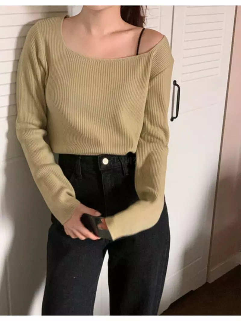 Tahiti - Korean Women Fashion - #thelittlethings - Min Square Knit Tee - 7