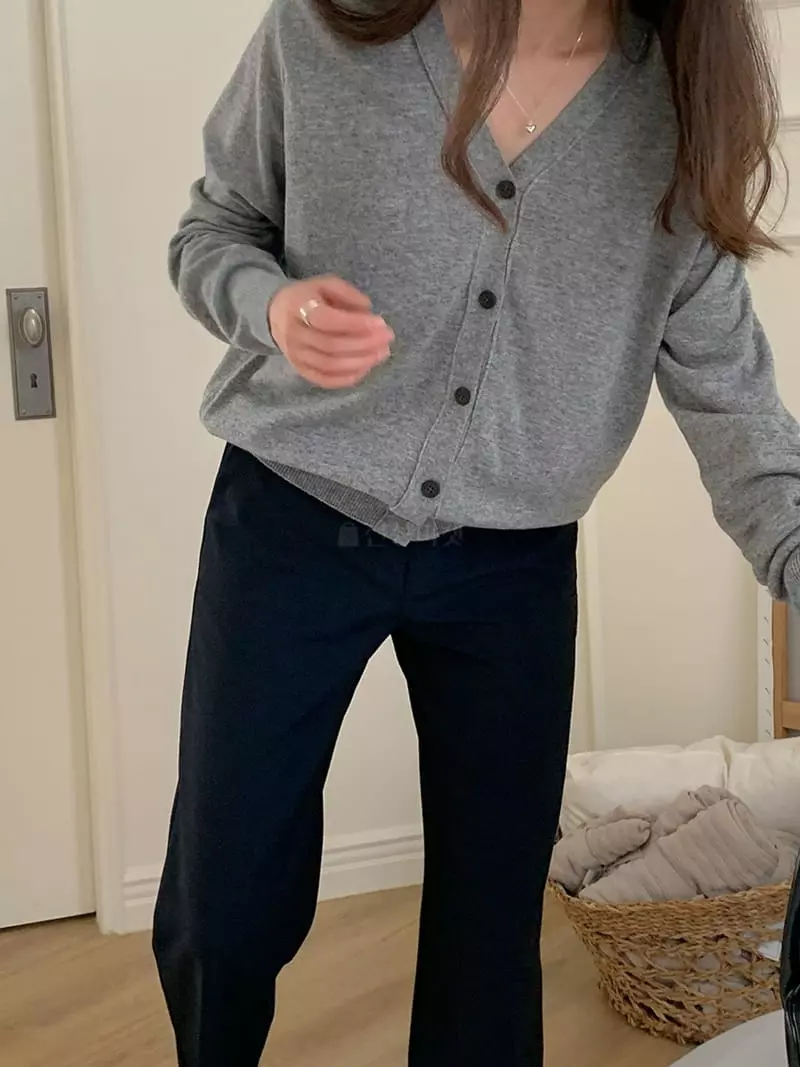 Tahiti - Korean Women Fashion - #vintageinspired - Plain Cardigan