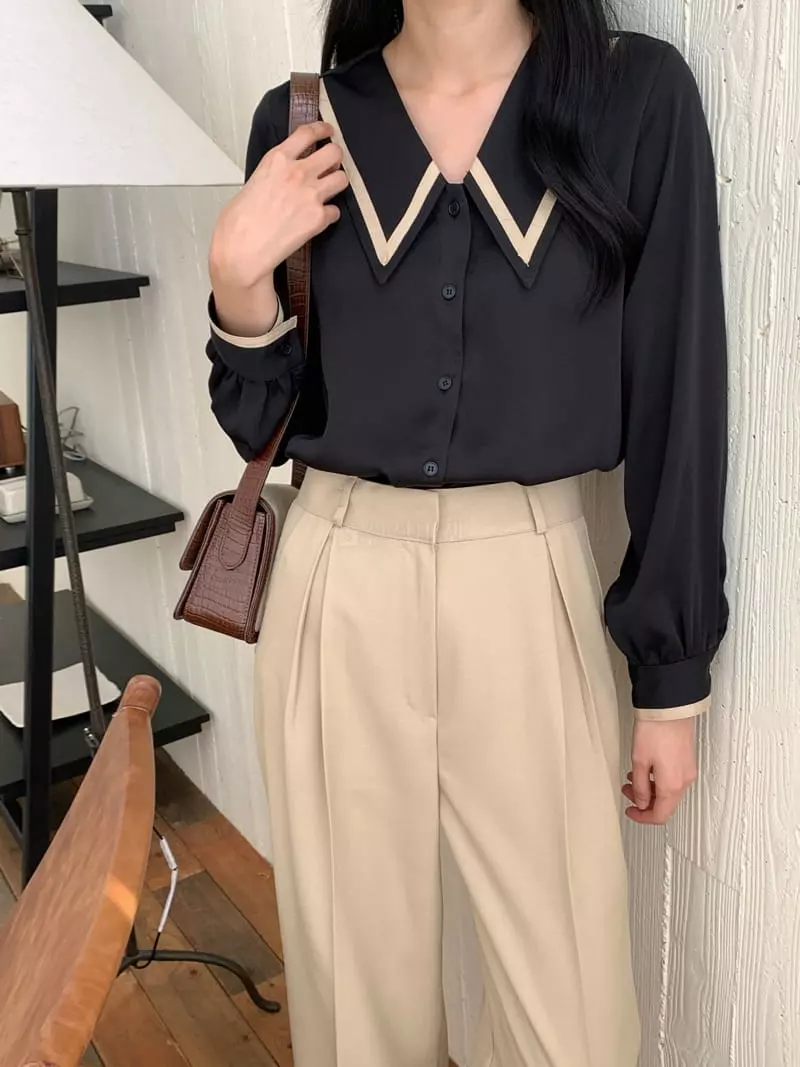 Tahiti - Korean Women Fashion - #vintageinspired - Sailor Blouse - 10