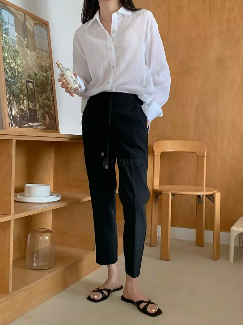 Tahiti - Korean Women Fashion - #vintageinspired - Banding Pants - 2