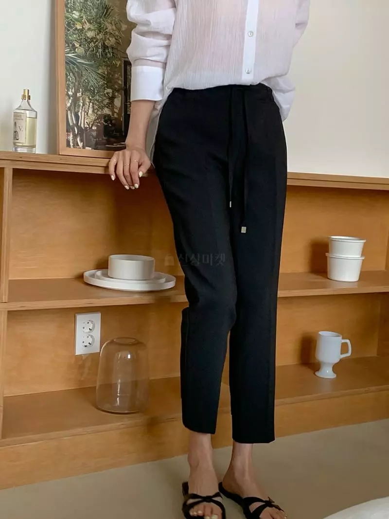 Tahiti - Korean Women Fashion - #vintagekidsstyle - Banding Pants - 3