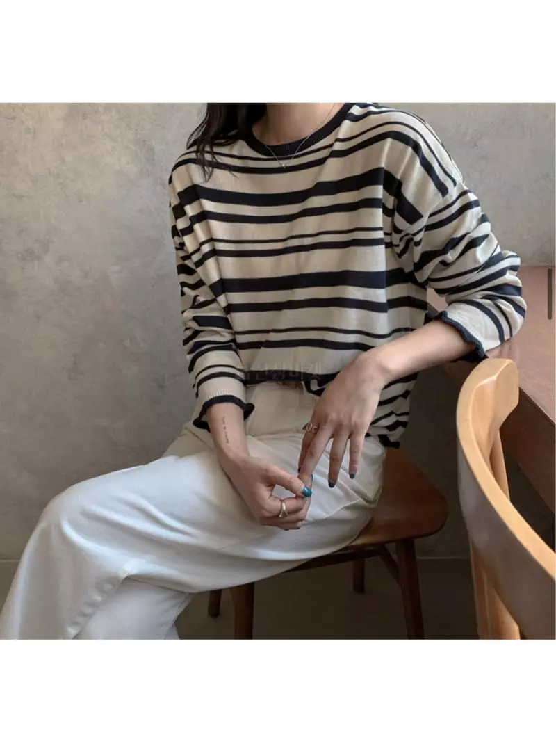 Tahiti - Korean Women Fashion - #womensfashion - Puring Stripes Tee - 8