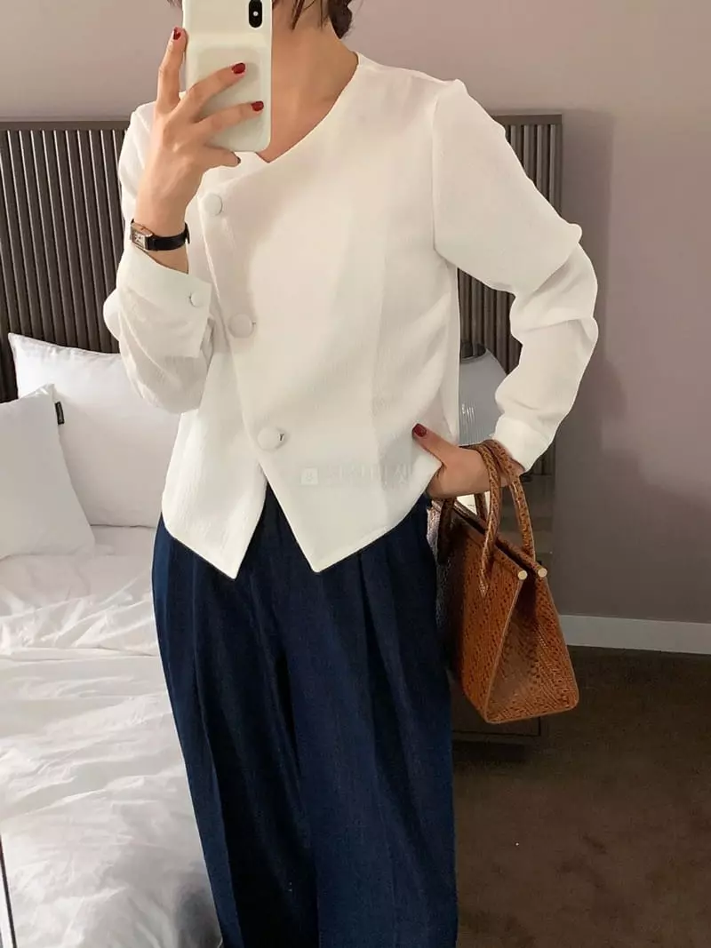Tahiti - Korean Women Fashion - #womensfashion - Unbal Blouse