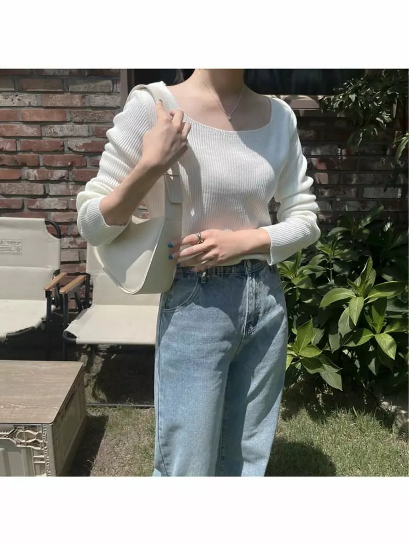 Tahiti - Korean Women Fashion - #womensfashion - Min Square Knit Tee - 11
