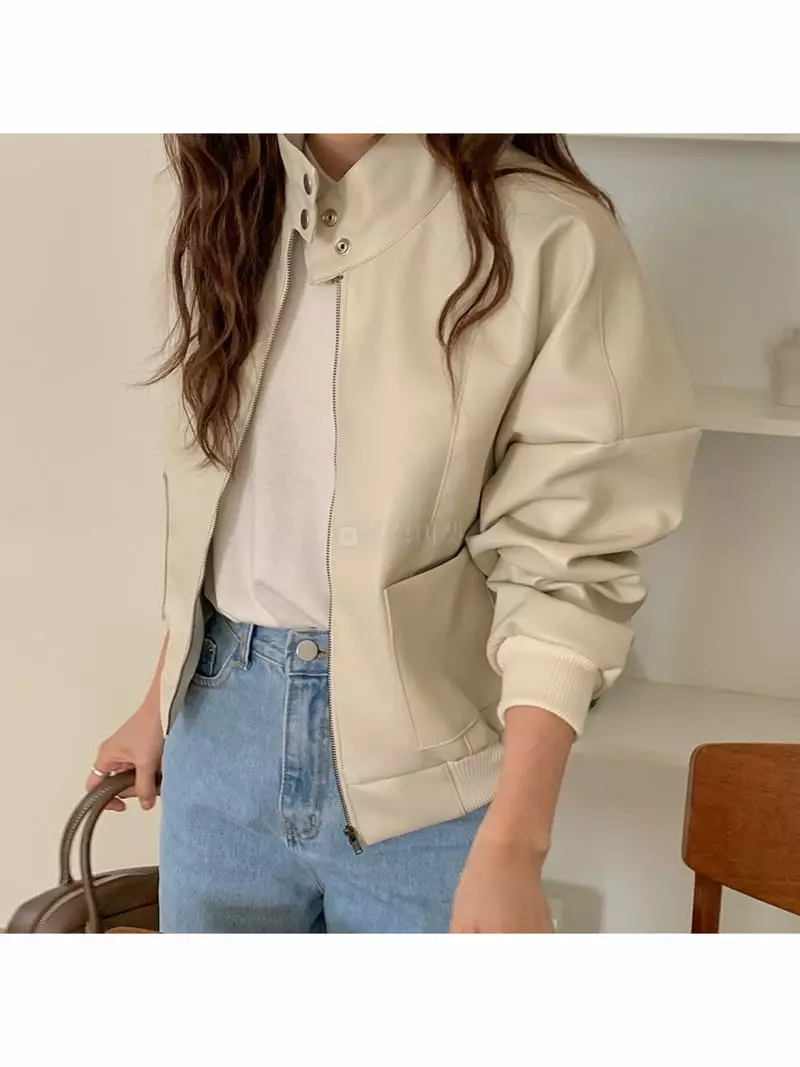 Tahiti - Korean Women Fashion - #womensfashion - Leather Jacket - 6