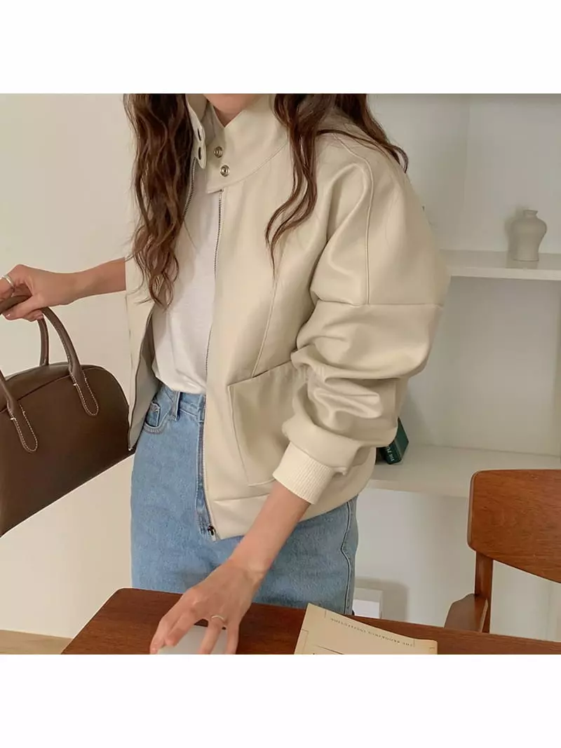Tahiti - Korean Women Fashion - #womensfashion - Leather Jacket - 8