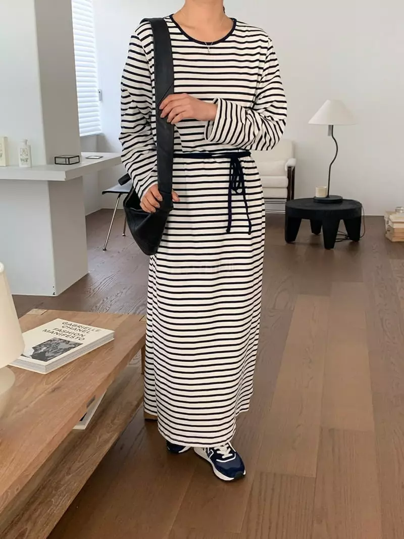 Tahiti - Korean Women Fashion - #womensfashion - Stripes One-piece - 6