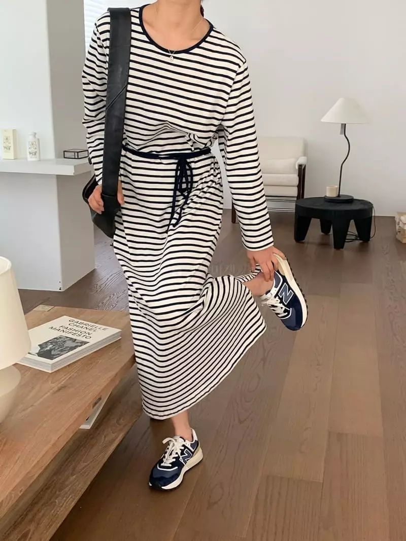 Tahiti - Korean Women Fashion - #womensfashion - Stripes One-piece - 8
