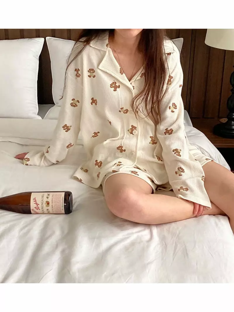 Tahiti - Korean Women Fashion - #womensfashion - Bear Homewear Set