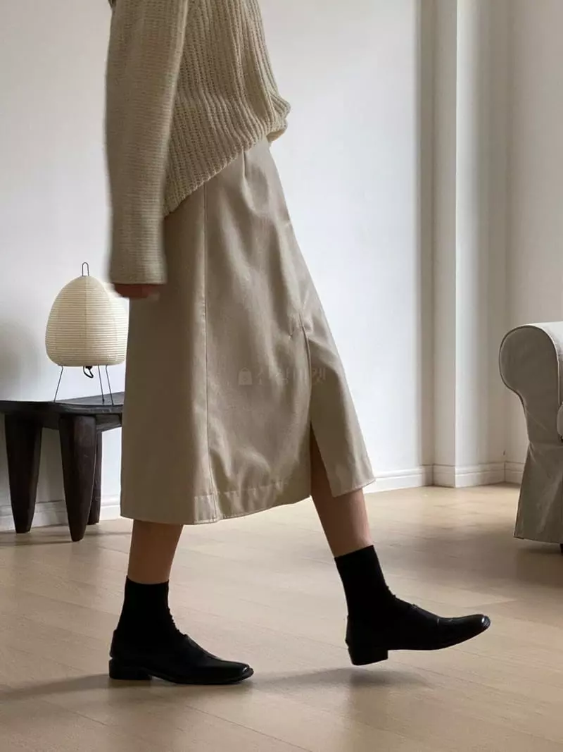 Talktalk - Korean Women Fashion - #momslook - Peanut Midi Skirt - 5