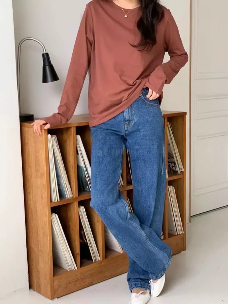 Talktalk - Korean Women Fashion - #momslook - Cozy Piping Tee - 11