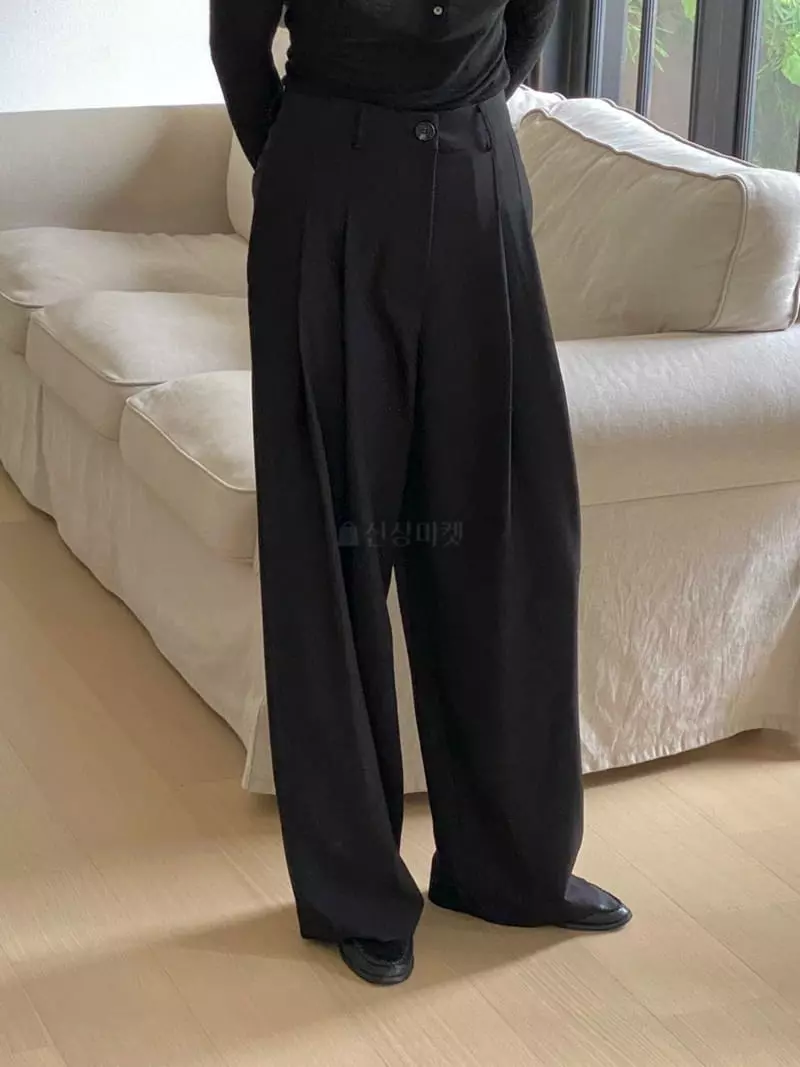 Talktalk - Korean Women Fashion - #momslook - Two Tuck Pants - 2