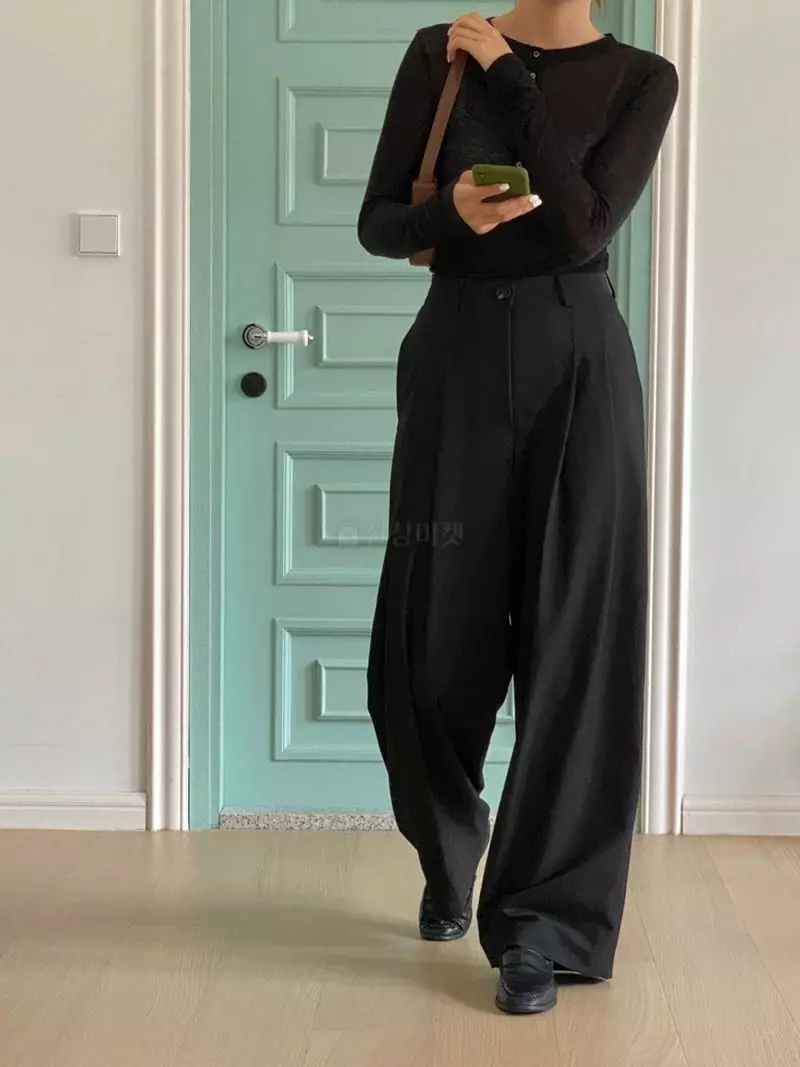 Talktalk - Korean Women Fashion - #momslook - Two Tuck Pants - 6