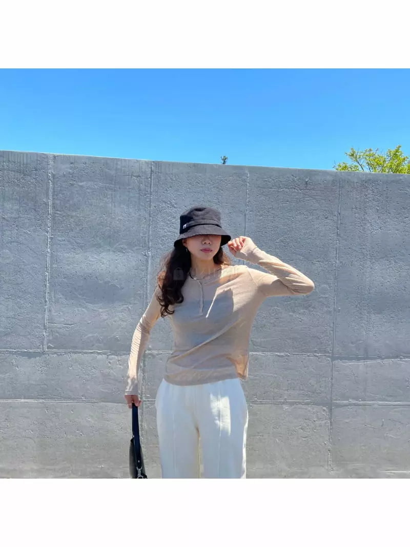 Talktalk - Korean Women Fashion - #momslook - Wear Loose Button Tee - 3