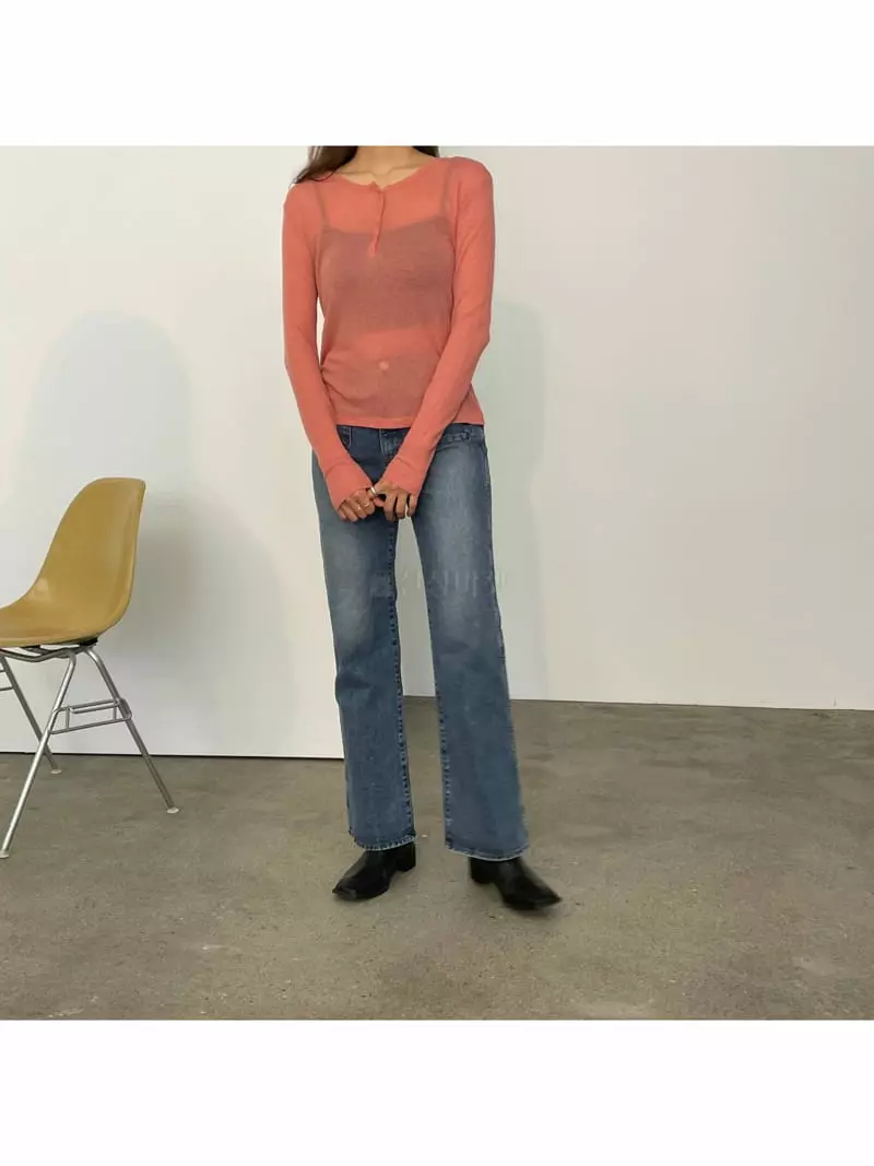 Talktalk - Korean Women Fashion - #momslook - Wear Loose Button Tee - 7