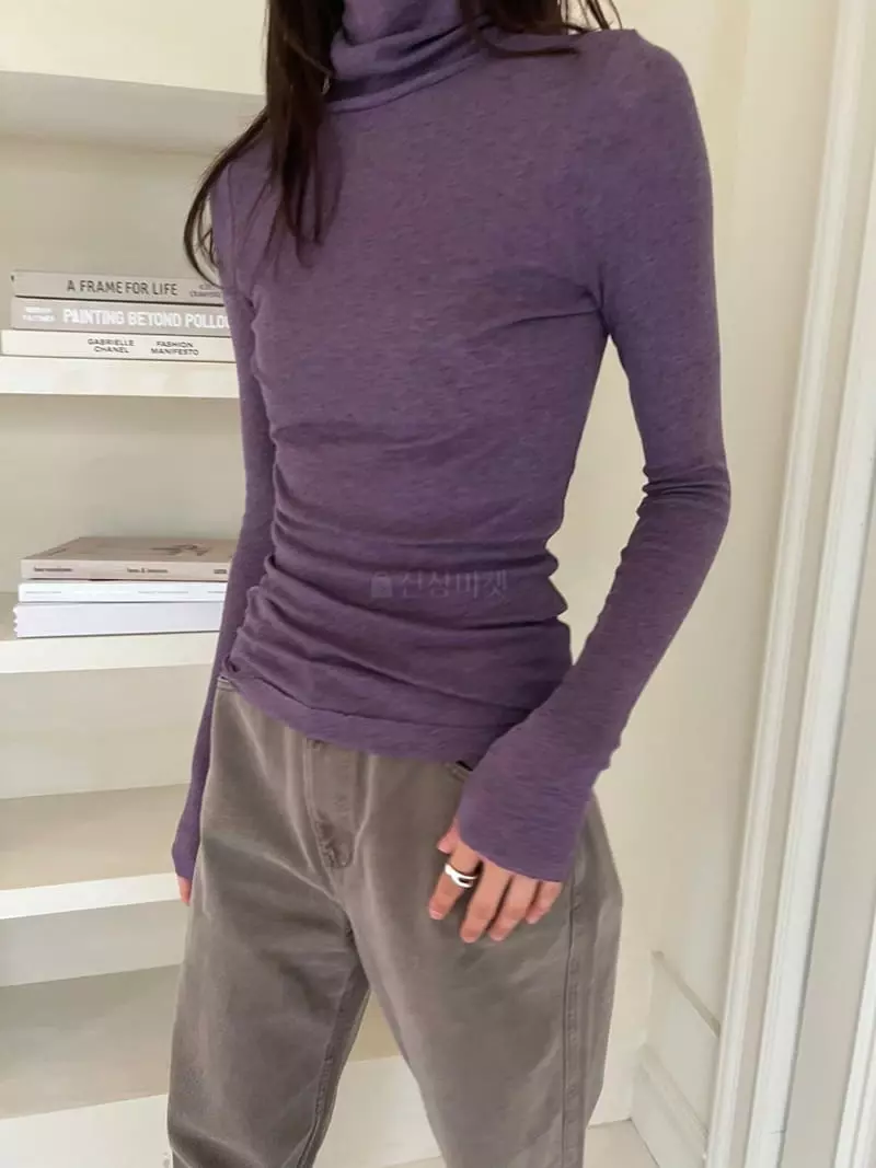 Talktalk - Korean Women Fashion - #momslook - Mer Turtleneck Tee - 6