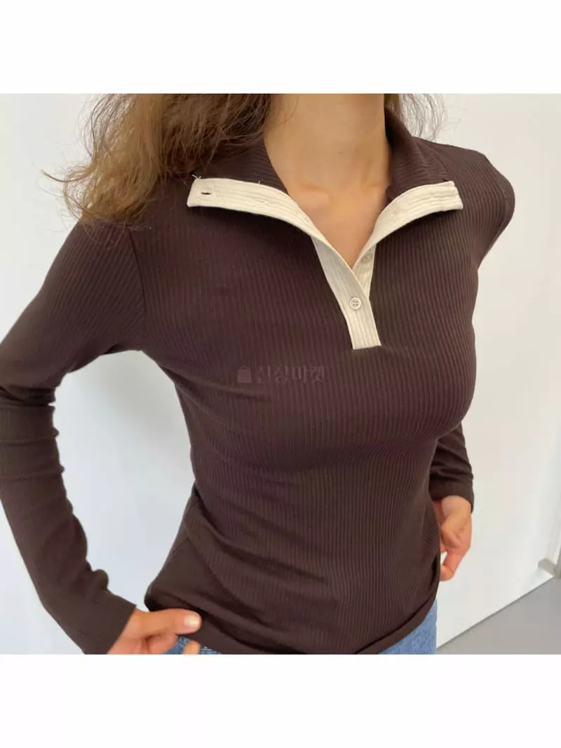 Talktalk - Korean Women Fashion - #momslook - Lona Turtleneck Tee - 2