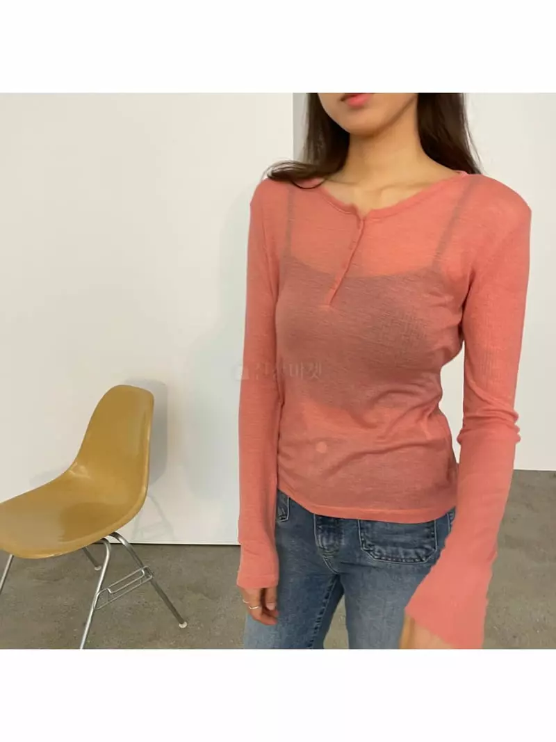 Talktalk - Korean Women Fashion - #pursuepretty - Wear Loose Button Tee - 11