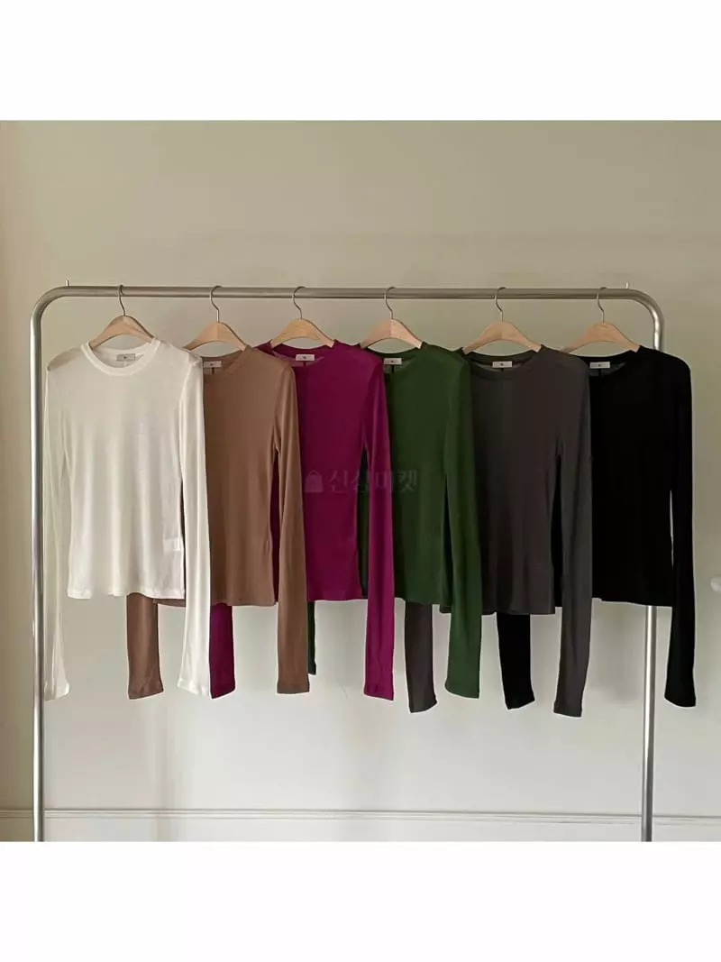 Talktalk - Korean Women Fashion - #pursuepretty - Silk Long Sleeves Tee - 3