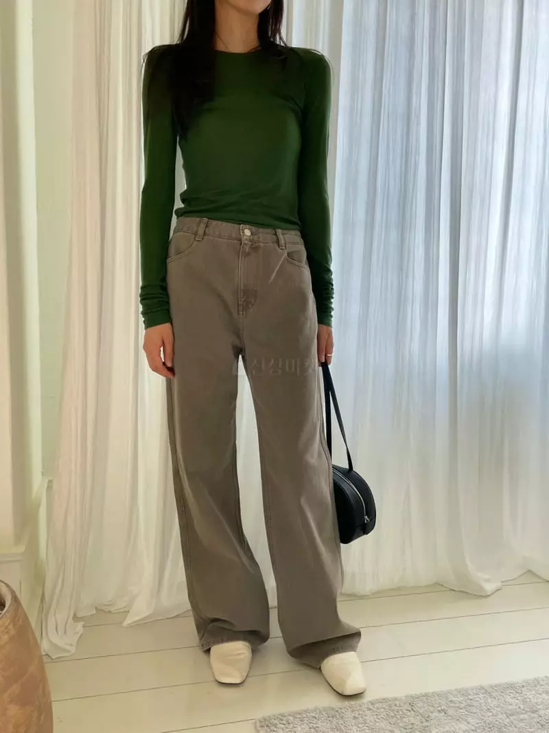 Talktalk - Korean Women Fashion - #thatsdarling - Silk Long Sleeves Tee - 7
