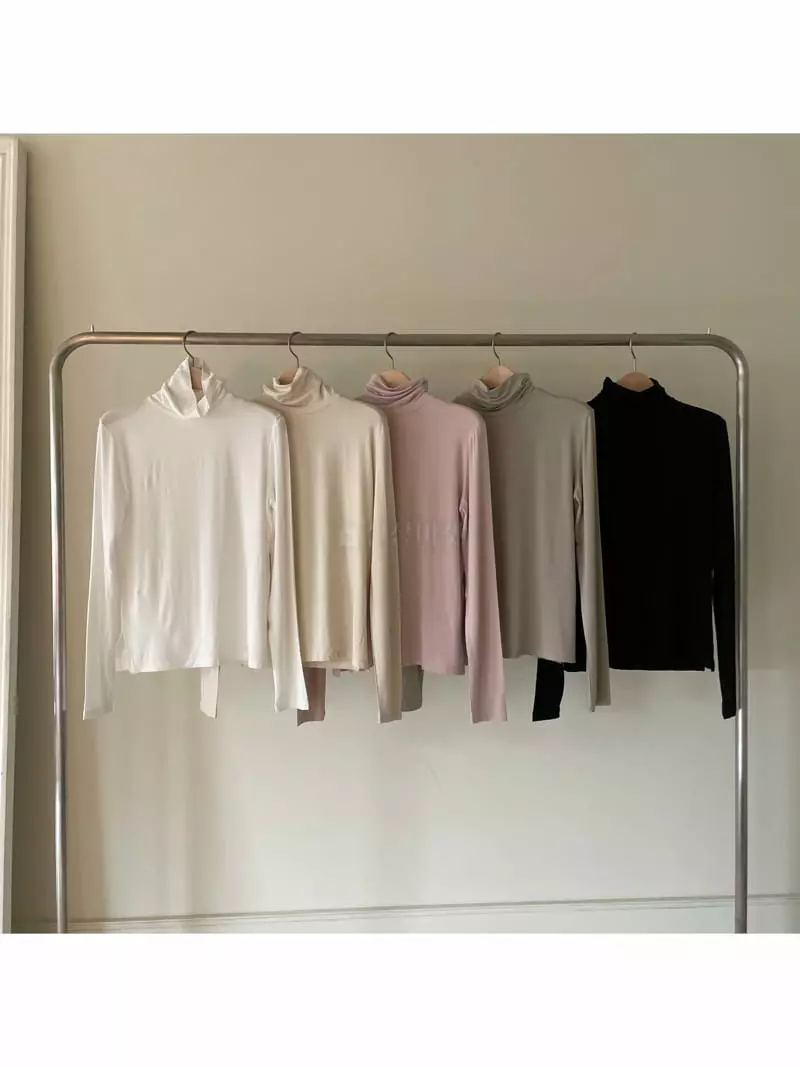 Talktalk - Korean Women Fashion - #womensfashion - Terace Turtleneck Tee