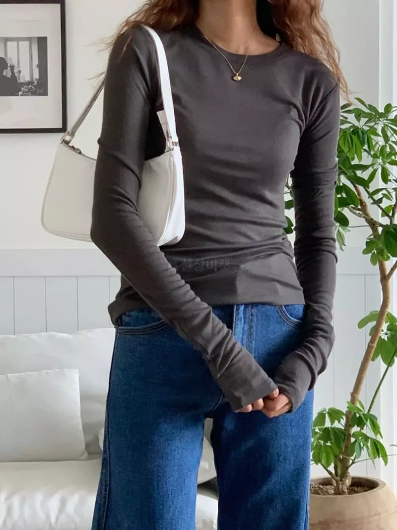 Talktalk - Korean Women Fashion - #womensfashion - Silk Long Sleeves Tee - 12