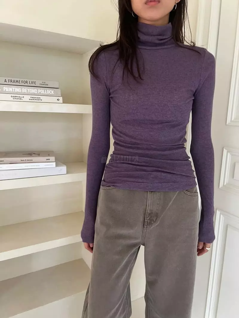 Talktalk - Korean Women Fashion - #womensfashion - Mer Turtleneck Tee - 3