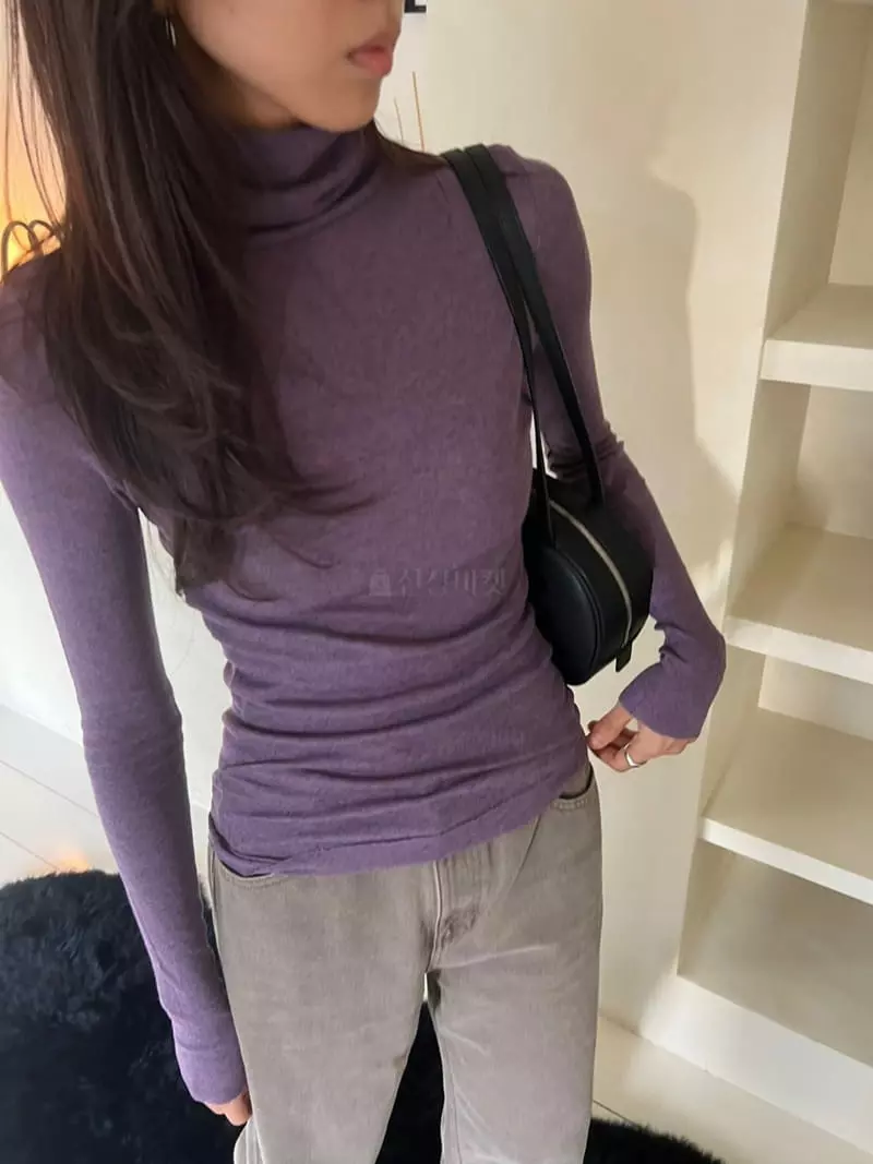 Talktalk - Korean Women Fashion - #womensfashion - Mer Turtleneck Tee - 5