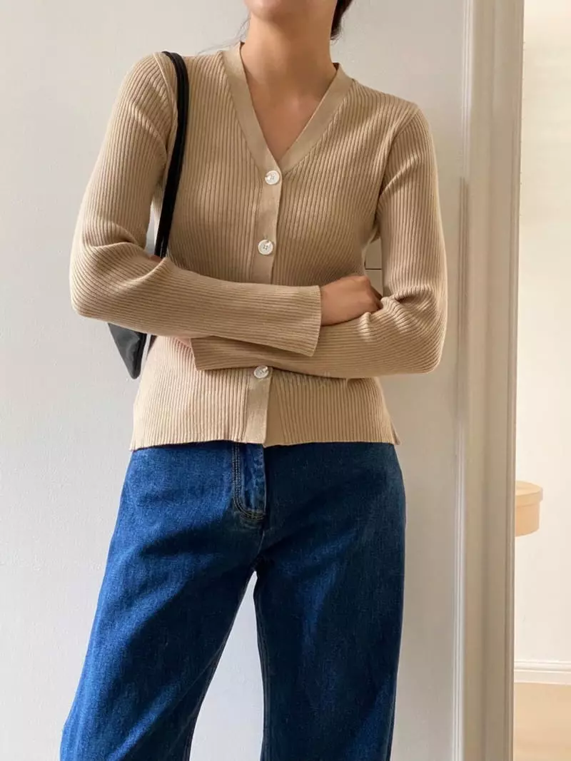 Talktalk - Korean Women Fashion - #womensfashion - V Neck Cardigan