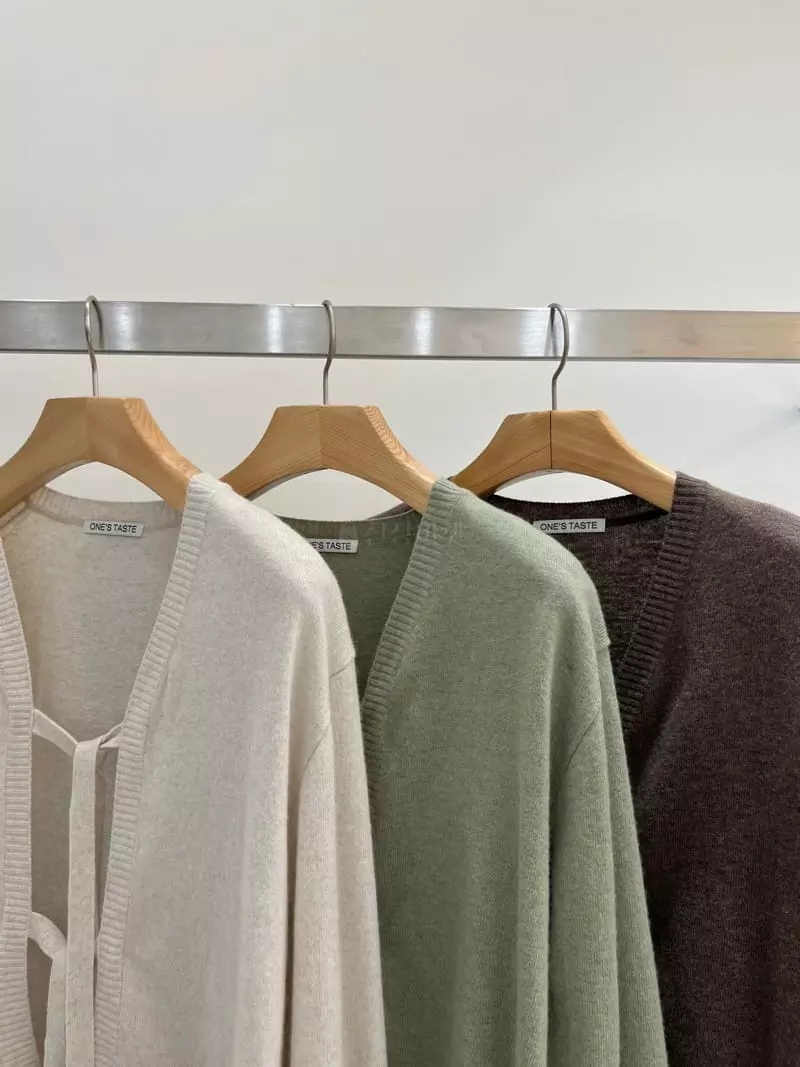 Taste - Korean Women Fashion - #momslook - Cash Ribbon Cardigan