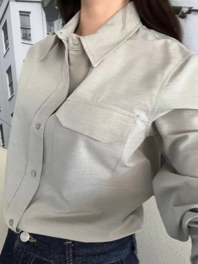Taste - Korean Women Fashion - #momslook - Pocket Shirt - 3