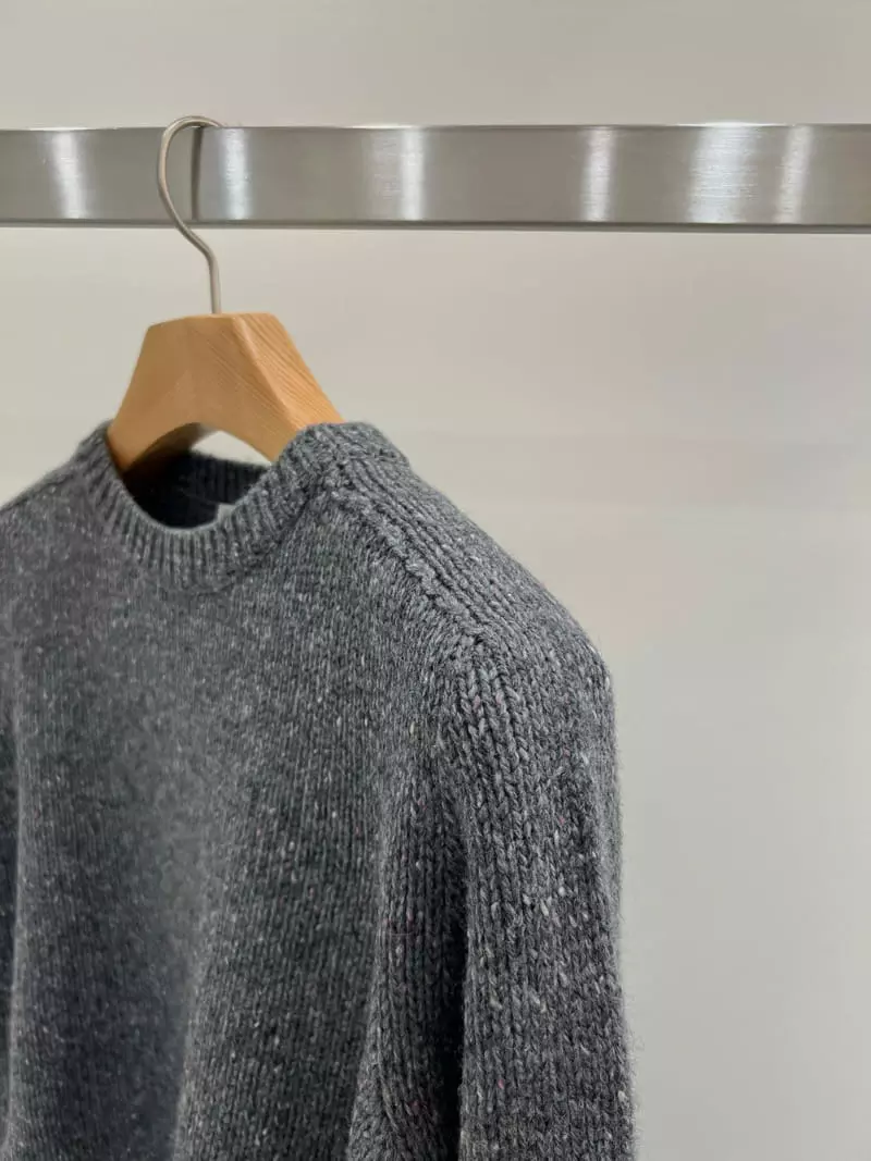 Taste - Korean Women Fashion - #momslook - Nef Round Knit Tee - 2