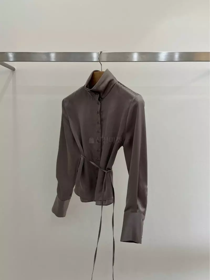 Taste - Korean Women Fashion - #momslook - Silky High Neck Blouse