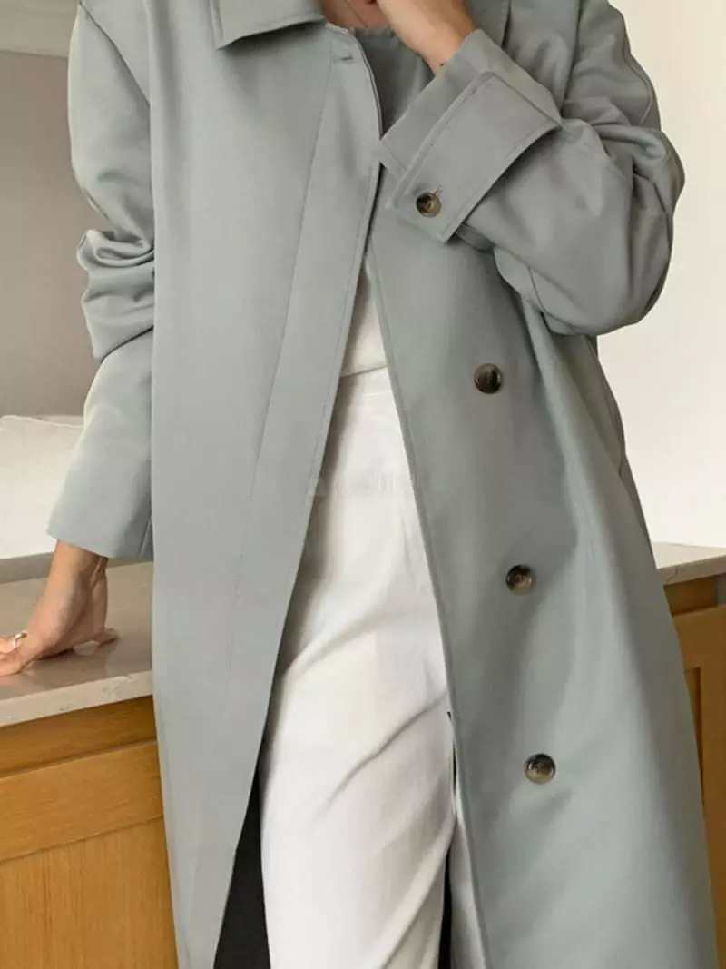 Taste - Korean Women Fashion - #momslook - Hoody Trench Coat