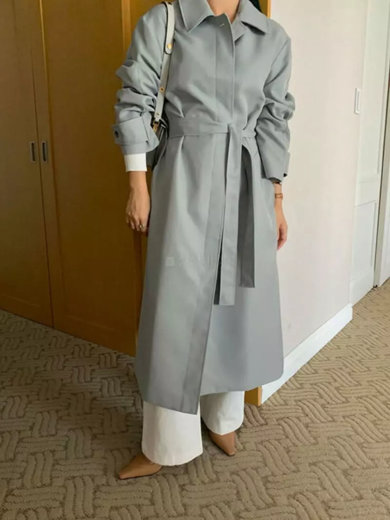Taste - Korean Women Fashion - #momslook - Hoody Trench Coat - 11