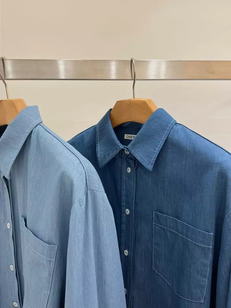 Taste - Korean Women Fashion - #momslook - Roa Denim Shirt - 3