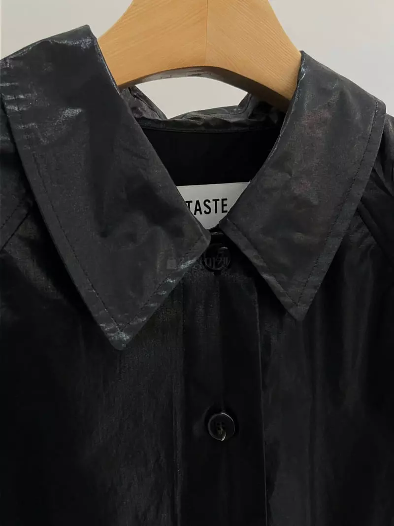 Taste - Korean Women Fashion - #womensfashion - Leather Shirt - 4