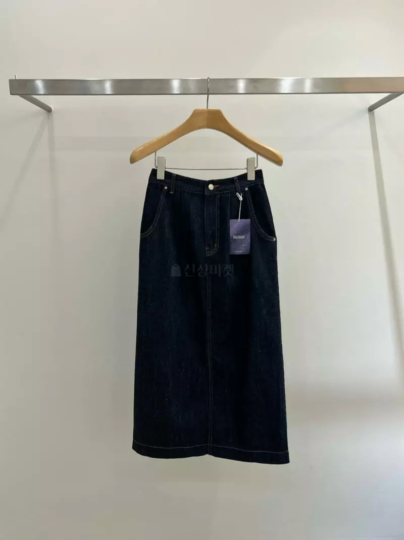 Taste - Korean Women Fashion - #momslook - Nef Denim Skirt - 2