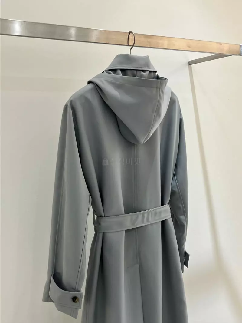 Taste - Korean Women Fashion - #pursuepretty - Hoody Trench Coat - 5