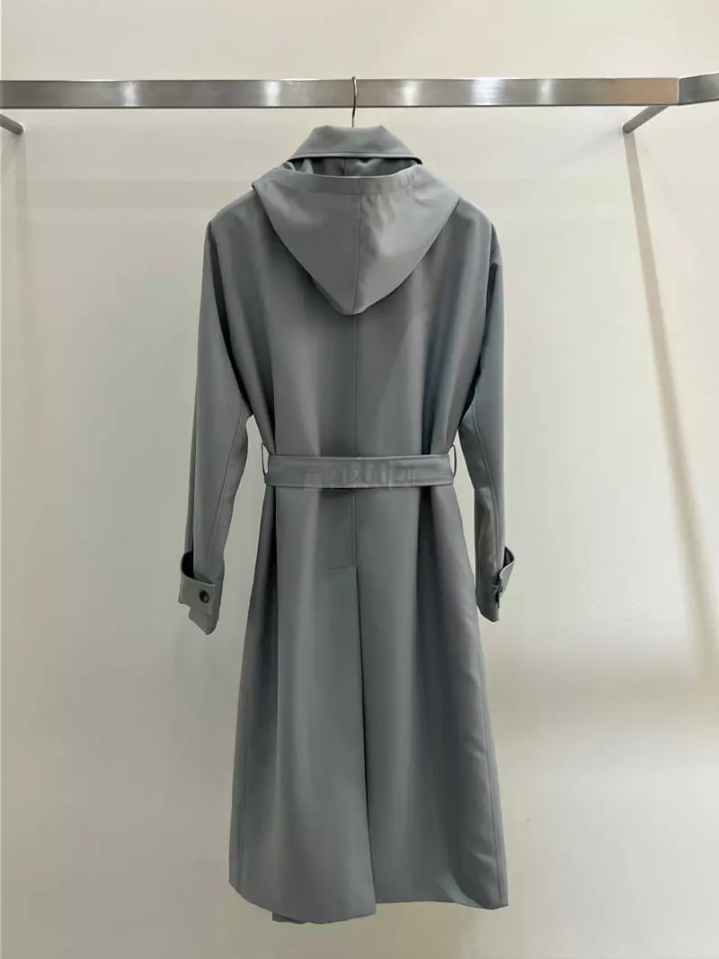 Taste - Korean Women Fashion - #restrostyle - Hoody Trench Coat - 6