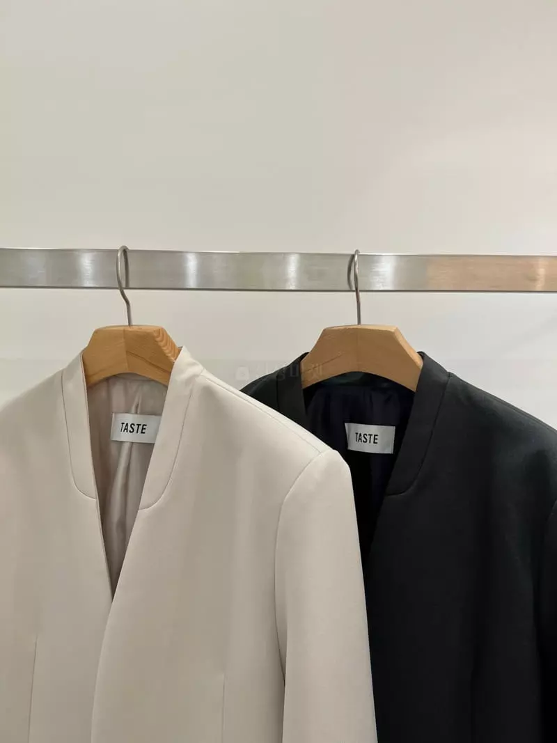 Taste - Korean Women Fashion - #romanticstyle - Collar Jacket - 3