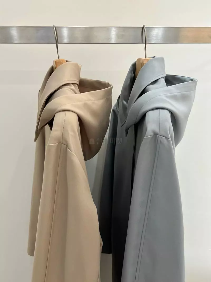 Taste - Korean Women Fashion - #shopsmall - Hoody Trench Coat - 8