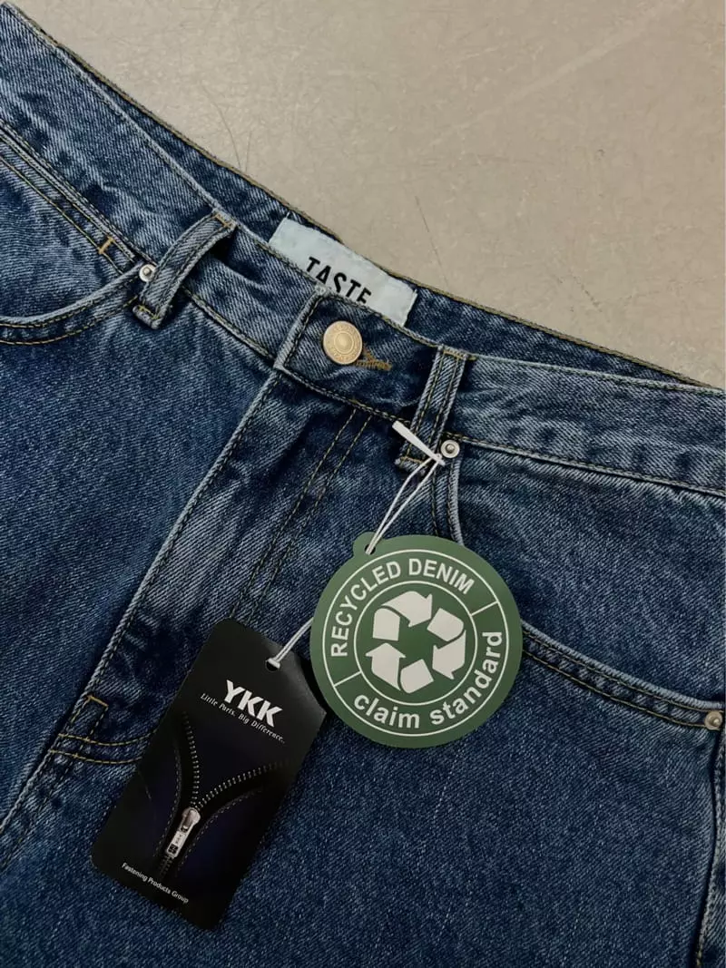 Taste - Korean Women Fashion - #shopsmall - Brand Denim Pants - 3