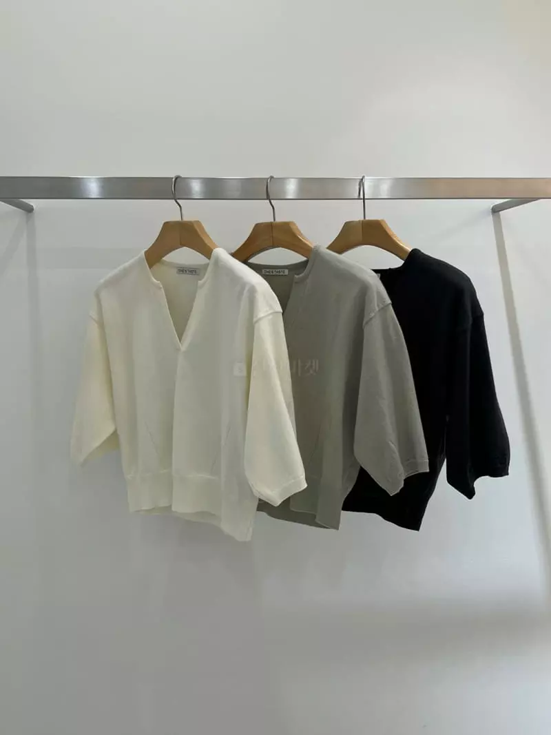 Taste - Korean Women Fashion - #shopsmall - Volume Round Knit Tee - 2